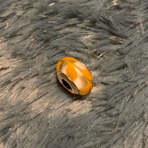 Pandora Yellow Glass Murano Charm